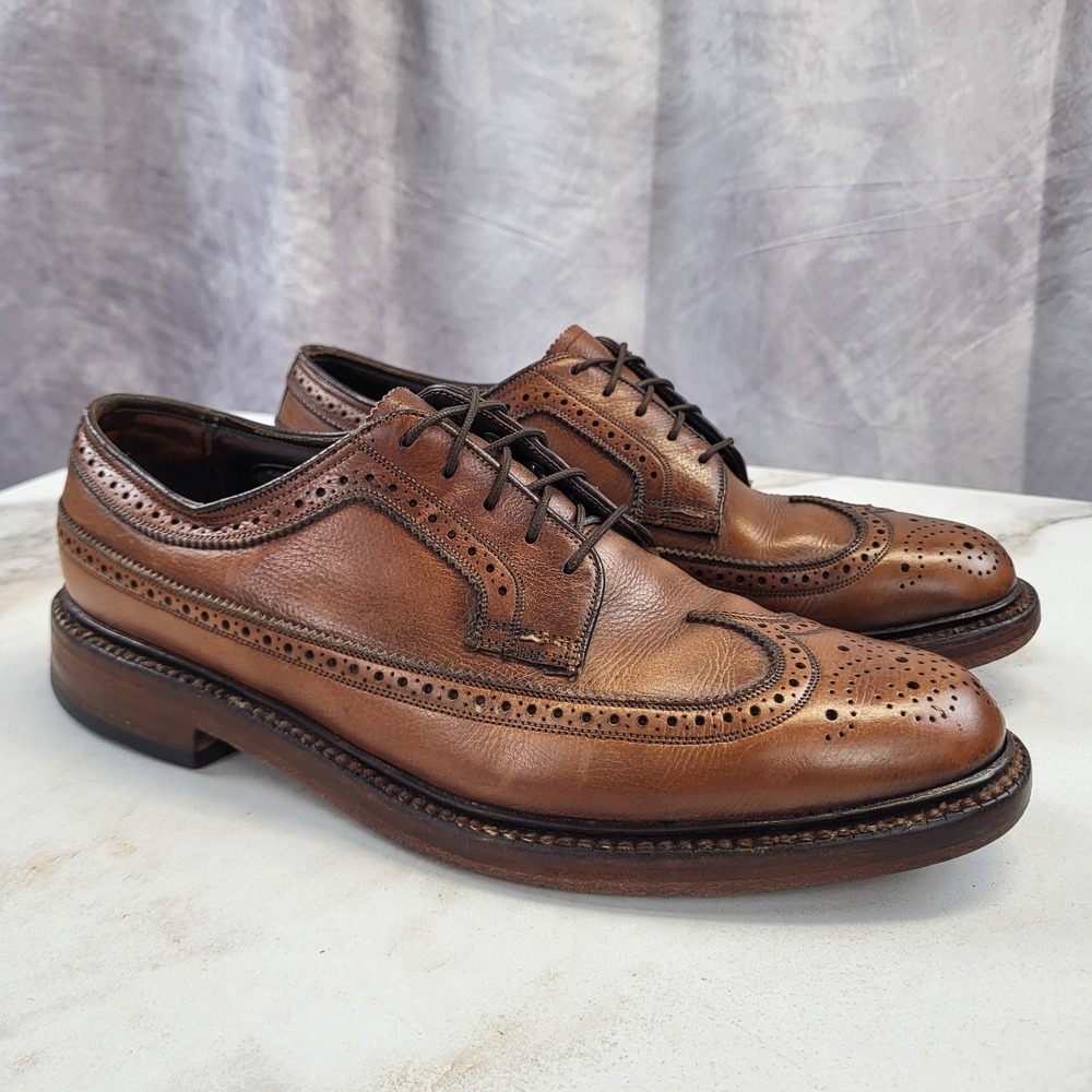 Vintage Florsheim Imperial Kenmoor Pebble Grain Longwing Oxfords Men's Size 7.5D